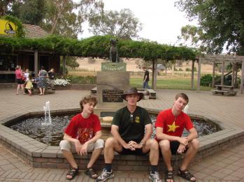 Dog on the tuckerbox