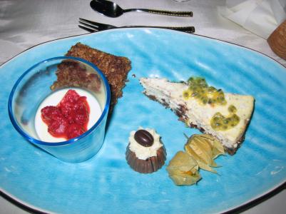 På Kajvägen serverades olika sorters chokladdesserter tillsammans med portvin.