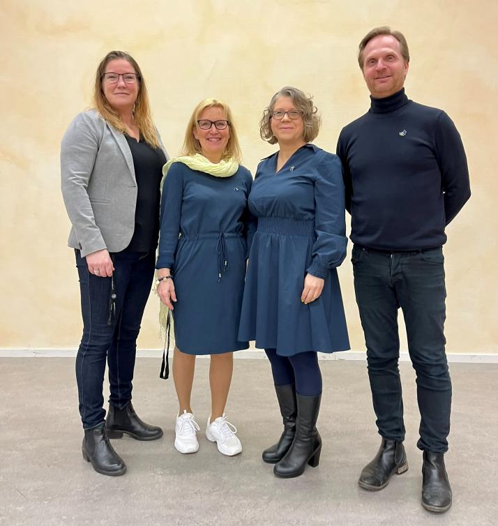 Elin Hållén Quas, Kerstin Hansson, Anneli Aresdotter och Markus Andersson har tillsammans jobbat med ansökan för att Westerlundska ska bli en Erasmusskola.