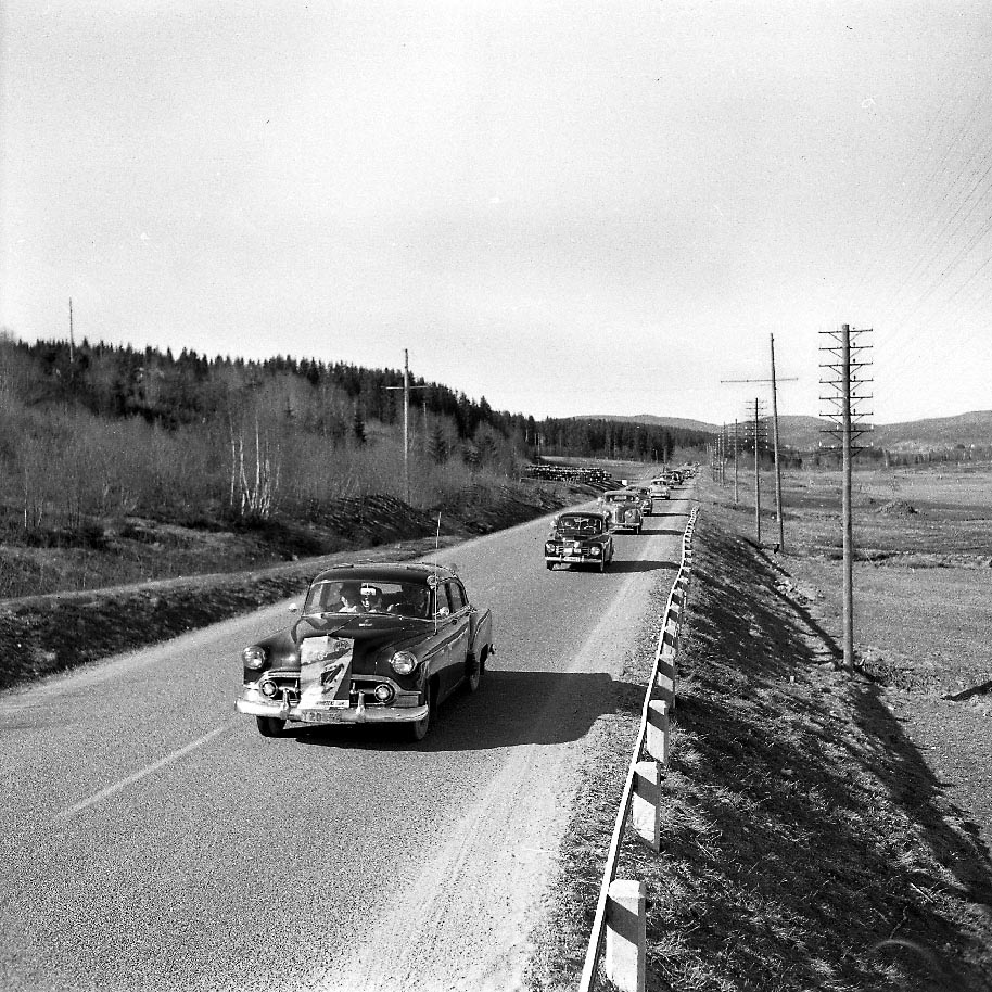 Bilkortege p Folknykterhetens Dag vren 1957