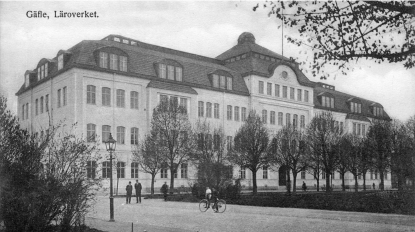 Högre Allmänna Läroverket I Gävle (Idag Vasaskolan), efter ombyggnaden, 1912-1914. Källa Lansmuseet Gävleborg