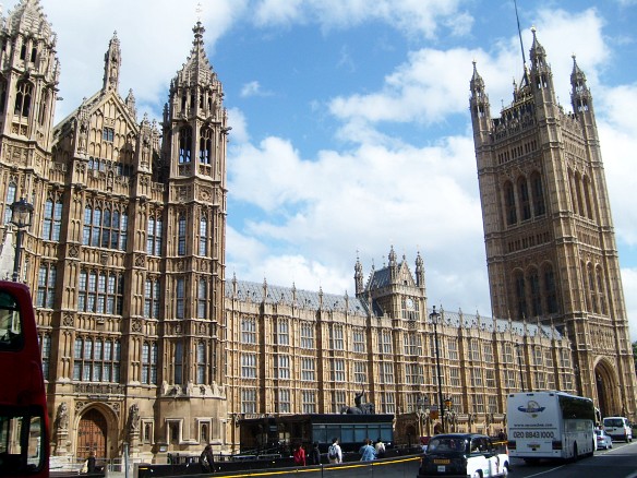 The Palace of Westminster- the site of the Houses of Parliament