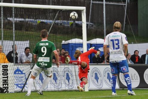 Så här nära var det att vi fick in ett 3-1 mål.