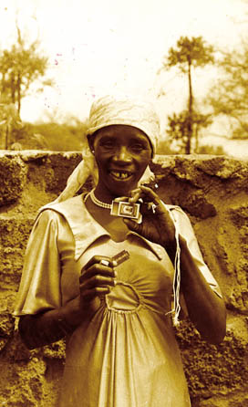 photo of a traditional birth attendant and her tools