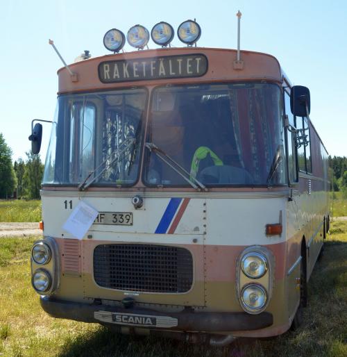 En 74-as buss från Kirunatrafik där den gick i linje 11 fram till 1991