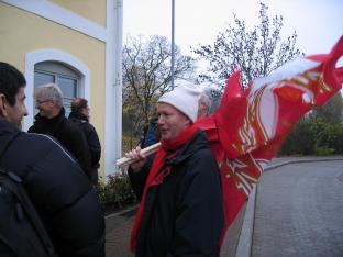 Ordf. Håkan medflaggor sponasrade av FF.