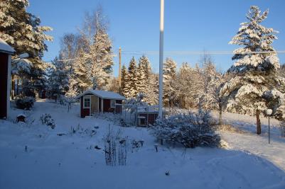 Det var lika mycket snö på Djupdalen också.