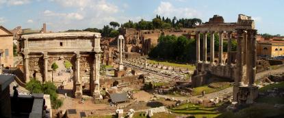 Forum Romanum i Rom en guldgruva för humanister