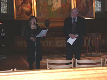 Karin Nelson och Jan Cedmark infr den stundande konserten p barockorgeln i rgryte.