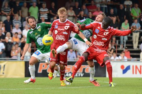 Från höstmötet 2012 på Vallen som slutade 2-2 efter två sena mål av Tommy Thelin.