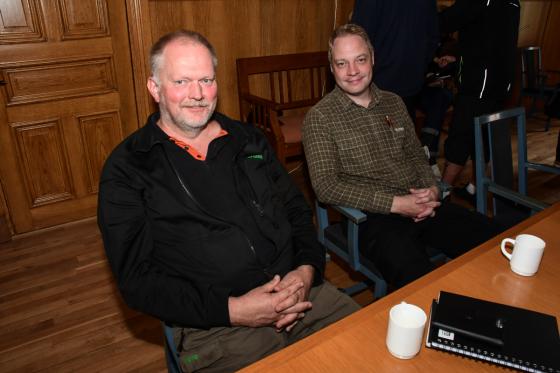 Per Franzén från Derome Skog och Daniel Karlsson från Södra Skogsägarna svarade för presentationen av de kommande avverkningarna.