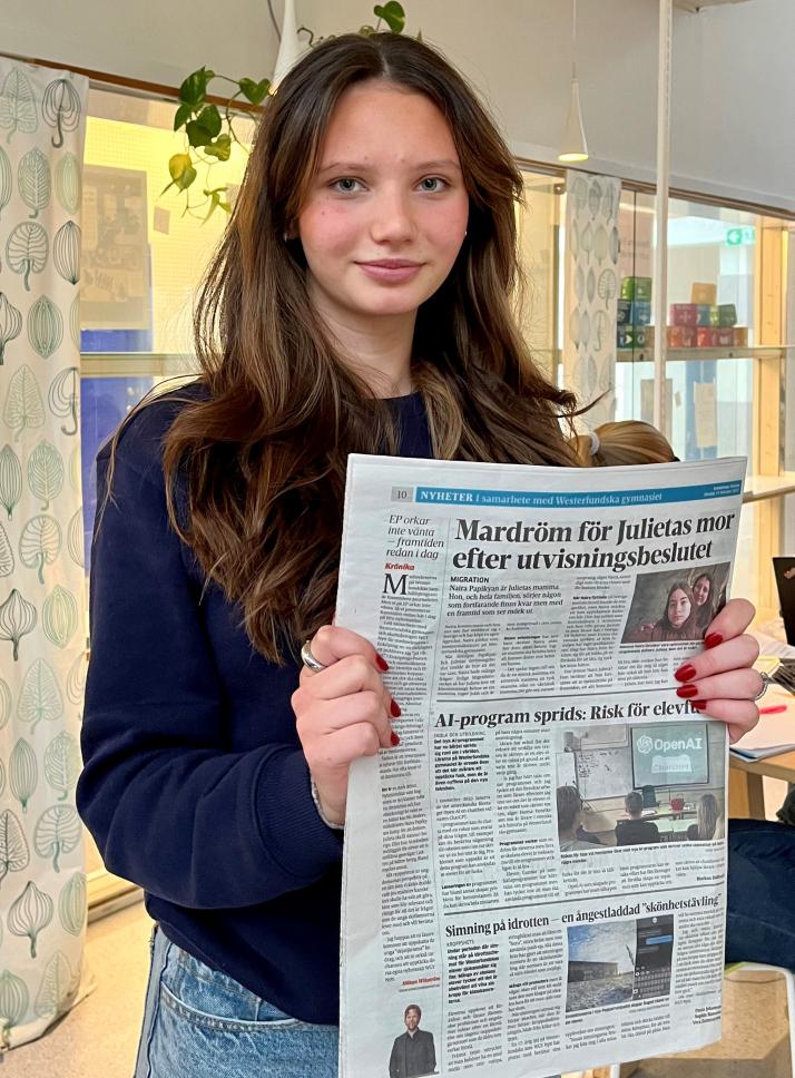 Sophie Rossetta, SA21M är en av dem som skrivit artiklar som publiceras i både Enköpings-Posten och WGY nytt.