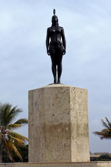 Och här står orginalet av statyn i Cartagena.