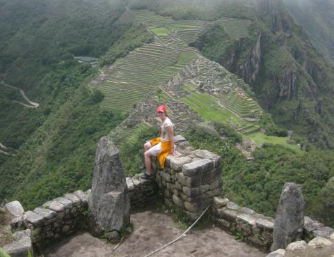 Machu Picchu sett från berget Wayna Picchu