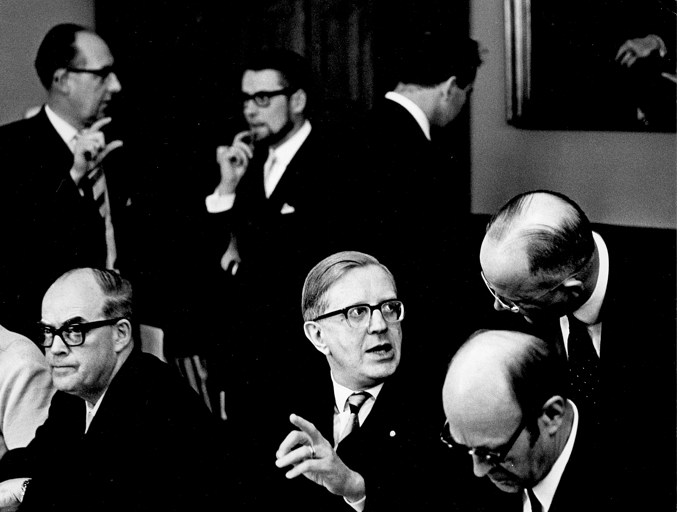 Brännman i livlig diskussion 1967