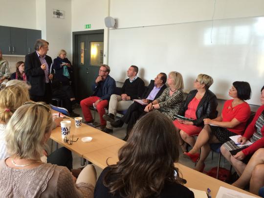 Politiker frän alla partier (utom Sverigedemokraterna) deltog på seminariet i Almedalen