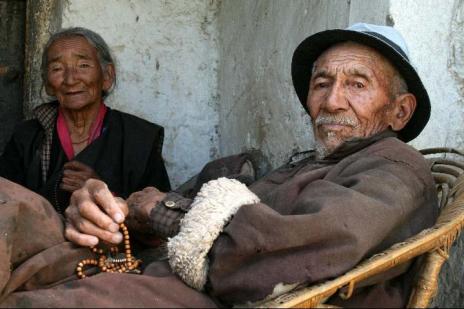An old couple - picture taken in Leh w Ladhak, north India