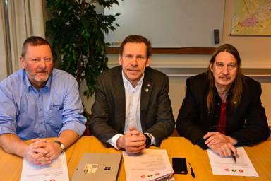 Tomas Ridell (V), Peter Rosholm (S), Sassi Wemmer (MP)