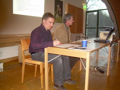 Andreas Gylling och Ulf Breithotz, sekreterare och ordfrande vid det konstituerande mtet.