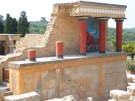 This is Bastion A at the North Entrance, noted for the Bull Fresco above it.