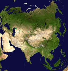 Asia - satellite view