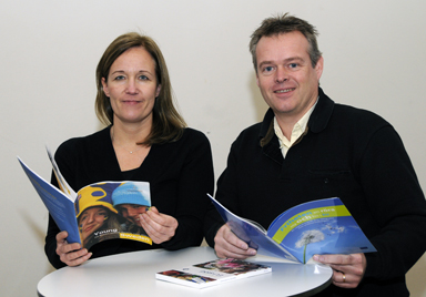 Camilla Falk och Patrik Gimfalk, folkhälsosamordnare respektive kutursamordnare ligger bakom ansökan om ett EU DIREKT KONTOR till Bollebygd.