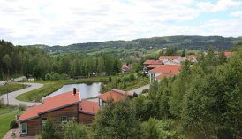 Utsikt över landskapet från det nya bostadsområdet Bergadalen. Foto: Bollebygds kommun.