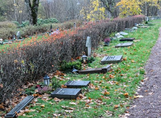 Drygt 500 gravstenar har nödgats läggas ned på kyrkogården i Bollebygd. <br />Av säkerhetsskäl.